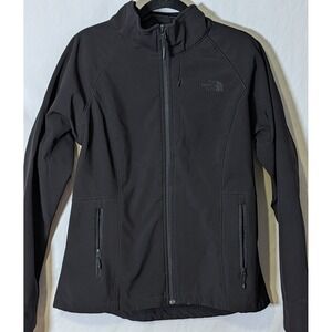 The North Face Women's Medium Black Soft Shell Jacket Full Zip WindWall